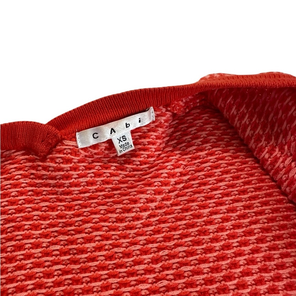 Cabi Grenadine Cocoon Full Zip Cardigan Orange Sweater  3/4 Sleeve size XS - Picture 17 of 17